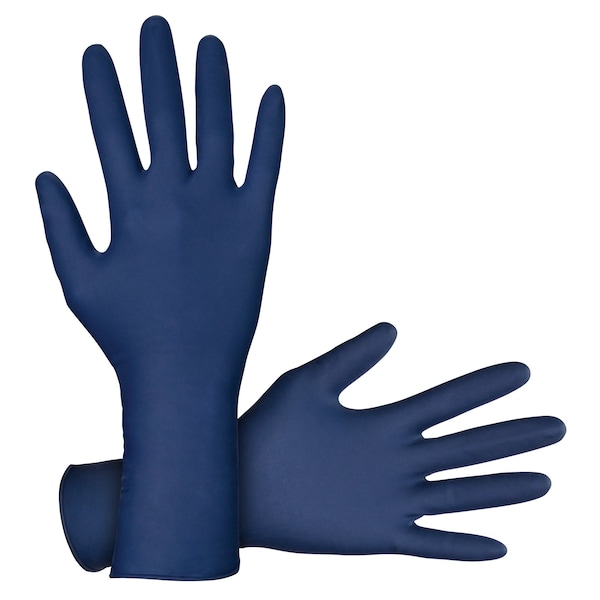 Sas Safety Thickster, Disposable Gloves, 14 mil Palm, Latex, Powder-Free, M, 500 PK, Blue 6602-20 - main